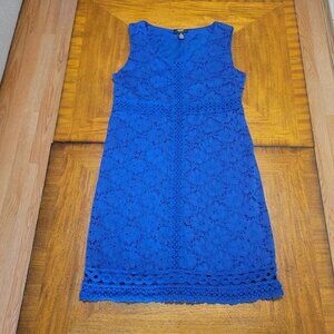 Alfani Royal Blue Floral Lace Dress
